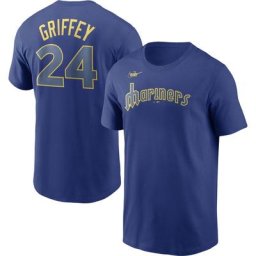T-shirt avec nom et numéro Nike Ken Griffey Jr. Royal Seattle Mariners Cooperstown Collection pour homme