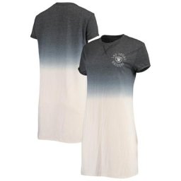 Robe t-shirt chinée Las Vegas Raiders Ombre Tri-Blend noire/blanche pour femme Junk Food