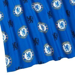 Rideaux motif répété écussons Chelsea - 183 cm