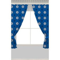 Rideaux motif répété écussons Chelsea - 137 cm