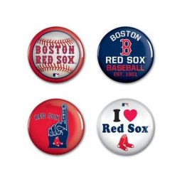 Lot de 4 badges à boutons Boston Red Sox
