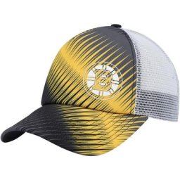 Casquette snapback en mousse graphique Boston Bruins adidas pour femme, noir/blanc