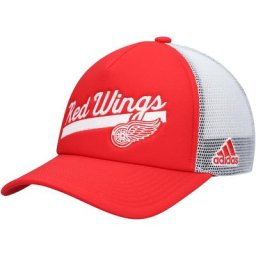 Casquette Snapback en mousse Detroit Red Wings adidas rouge/blanc pour femme