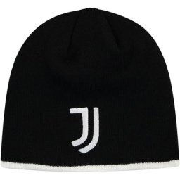 Bonnet en tricot à écusson Juventus - Noir - Adulte