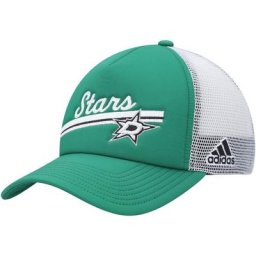 Casquette Snapback en mousse Dallas Stars adidas Kelly vert/blanc pour femme
