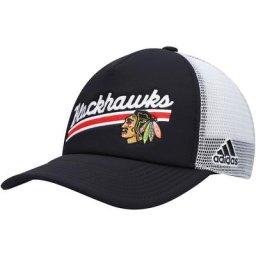 Casquette Snapback en mousse Chicago Blackhawks adidas pour femme, noir/blanc
