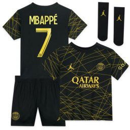 Kit PSG Jordan Fourth Stadium 22/23 - Bébé avec flocage Mbappé 7