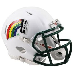 Mini casque de vitesse arc-en-ciel rétro des guerriers d'Hawaï