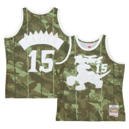 Maillot Toronto Raptors NBA Vince Carter 1998 Ghost Vert Camo Swingman par Mitchell & Ness - Homme