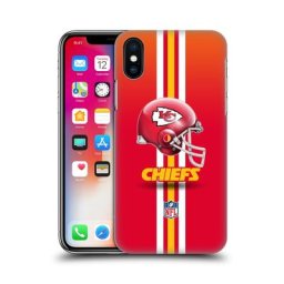 Étui de téléphone à coque rigide avec logo pour casque Kansas City Chiefs - iPhone