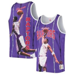 Débardeur pour homme Mitchell & Ness Tracy McGrady violet Toronto Raptors Hardwood Classics Player