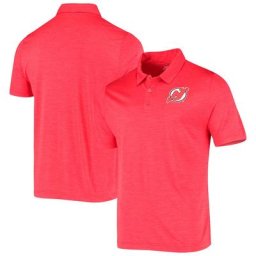 Polo New Jersey Devils Positive de marque Fanatics rouge chiné pour homme