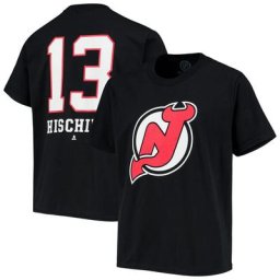 T-shirt avec nom et numéro des Devils du New Jersey pour jeune Fanatics Branded Nico Hischier noir
