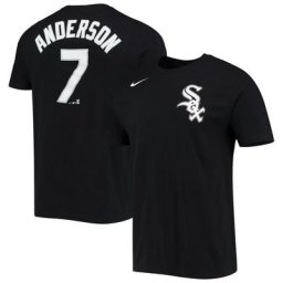 T-shirt avec nom et numéro des White Sox de Chicago Tim Anderson de Nike pour homme, noir