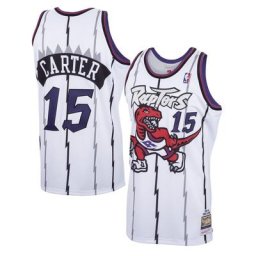 Maillot Toronto Raptors Vince Carter Hardwood Classics Domicile Swingman par Mitchell & Ness - Homme