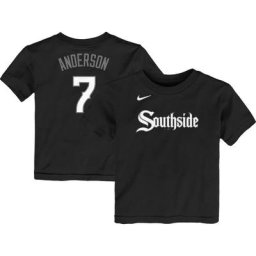 T-shirt avec nom et numéro City Connect Chicago White Sox Nike Tim Anderson pour tout-petits