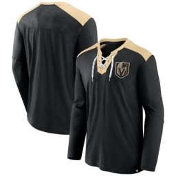 T-shirt à lacets à manches longues Vegas Golden Knights Special Edition 2.0 pour homme de marque Fanatics noir