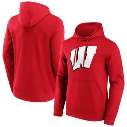 Sweat capuche Wisconsin Badgers Primary Logo Graphique - Homme