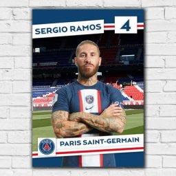 Poster PSG Sergio Ramos - A2