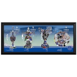 Everton Trophy Timeline Framed Print - 30 Inch