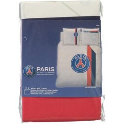 Parure de lit PSG - 240 x 220 + 2 63 x 63 - Retro White