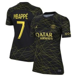 Maillot PSG Jordan Fourth Stadium 22/23 - Femme avec flocage Mbappé 7