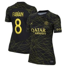 Maillot PSG Jordan Fourth Stadium 22/23 - Femme avec flocage Fabian 8