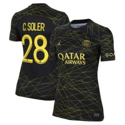Maillot PSG Jordan Fourth Stadium 22/23 - Femme avec flocage C. Soler 28