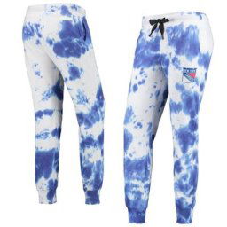 Pantalon de jogging DKNY Sport blanc/royal New York Rangers Melody Tie-Dye pour femme