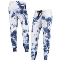 Pantalon de jogging tie-dye Seattle Kraken Melody DKNY Sport pour femme, blanc/bleu océan profond