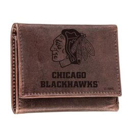 Portefeuille à trois volets en cuir de l'équipe des Blackhawks de Chicago