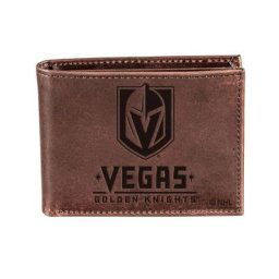 Portefeuille en cuir brun Vegas Golden Knights à deux volets