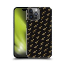 Coque de téléphone rigide à motif Arsenal - Noir/Or - iPhone