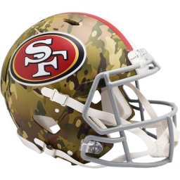 San Francisco 49ers Riddell Camo Alternate Revolution Speed ​​Casque de football authentique