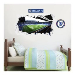 Chelsea Stamford Bridge Stadium Broken Wall Sticker - 60cm x 30cm with decal set - 60cm x 30cm