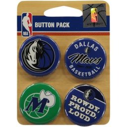 Badge de bouton Dallas Mavericks - Paquet de 4