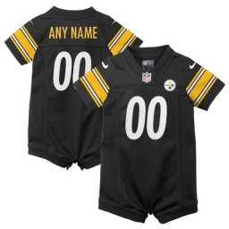 Pittsburgh Steelers Nike Barboteuse en jersey domicile - Personnalisée - Nouveau-né