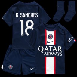 Kit PSG Domicile 22/23 – Bébé avec flocage R.Sanches 18