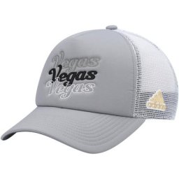 Casquette de camionneur en mousse Vegas Golden Knights pour femmes adidas gris/blanc