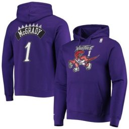 Chandail à capuchon pour homme Mitchell & Ness Tracy McGrady Purple Raptors Hardwood Classics avec nom et numéro