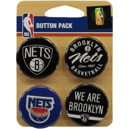 Badge Bouton Brooklyn Nets - Lot de 4