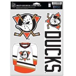 Lot de 3 autocollants de ventilateur Anaheim Ducks - Édition spéciale