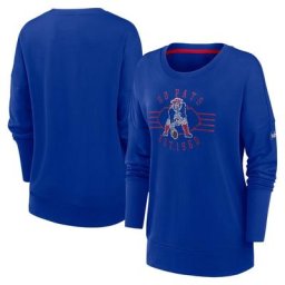 Chandail à épaules tombantes Nike Historic Dri Fit des Patriots de la Nouvelle-Angleterre - Femme