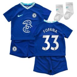 Chelsea Home Stadium Kit 2022-23 - Infants with Fofana 33 printing