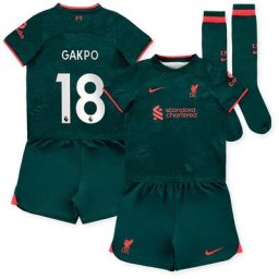 Kit Liverpool Third Stadium 22/23 - Jeune Enfant avec flocage Gakpo 18