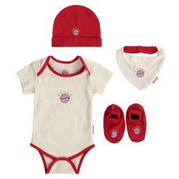 Ensemble de 4 pièces FC Bayern Munich Core 5 étoiles - Blanc/Rouge - Bébé
