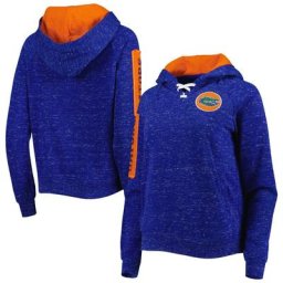 Colosseum Royal Florida Gators The Devil Speckle Lace-Placket Sweat à capuche raglan pour femme