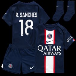 Kit PSG Domicile 22/23 – Bébé avec flocage R.Sanches 18