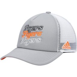 Casquette de camionneur en mousse adidas Philadelphia Flyers pour femmes, gris/blanc