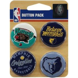 Lot de 4 badges Memphis Grizzlies